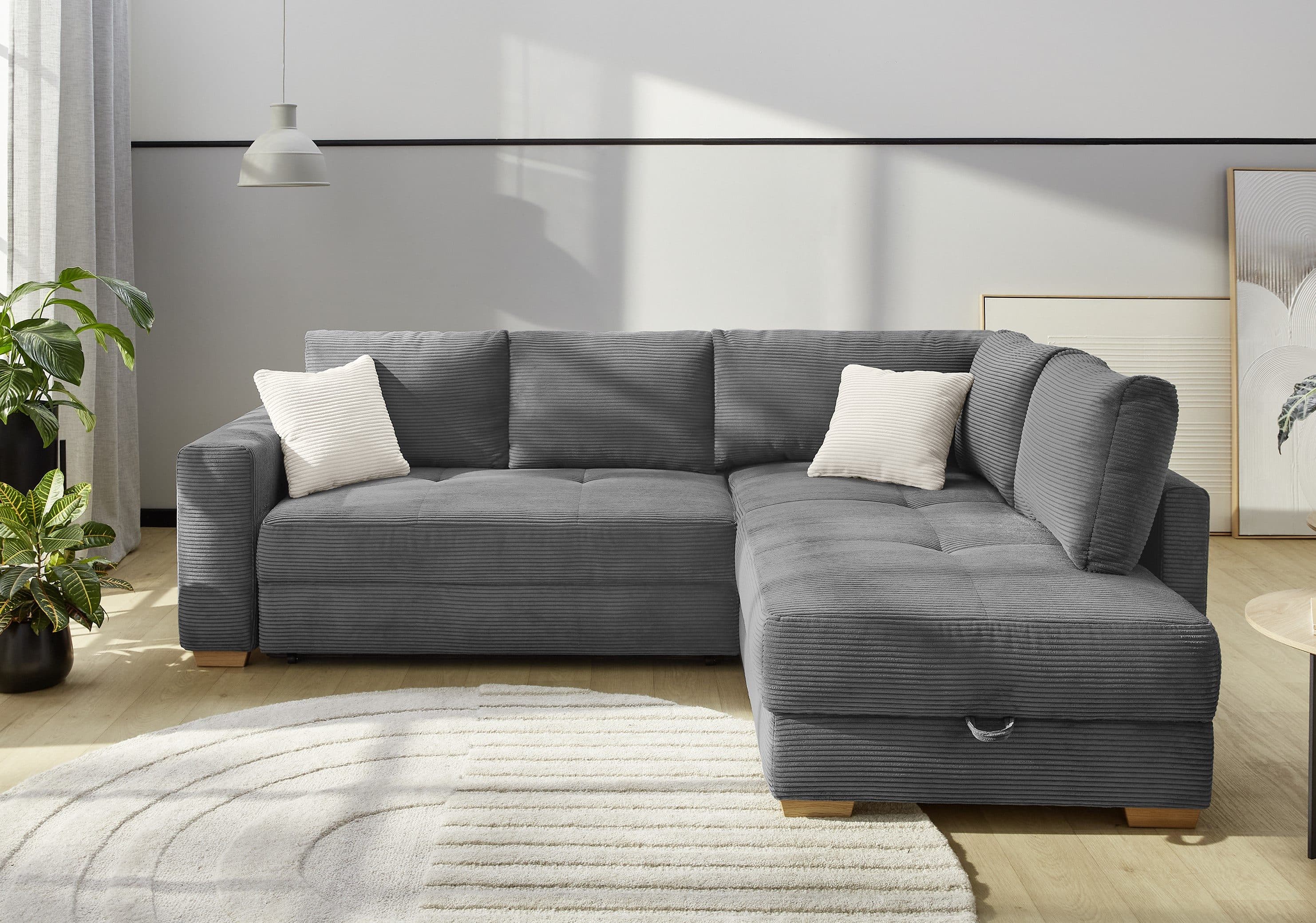Jockenhöfer Gruppe Ecksofa Sunset L-Form | Grau