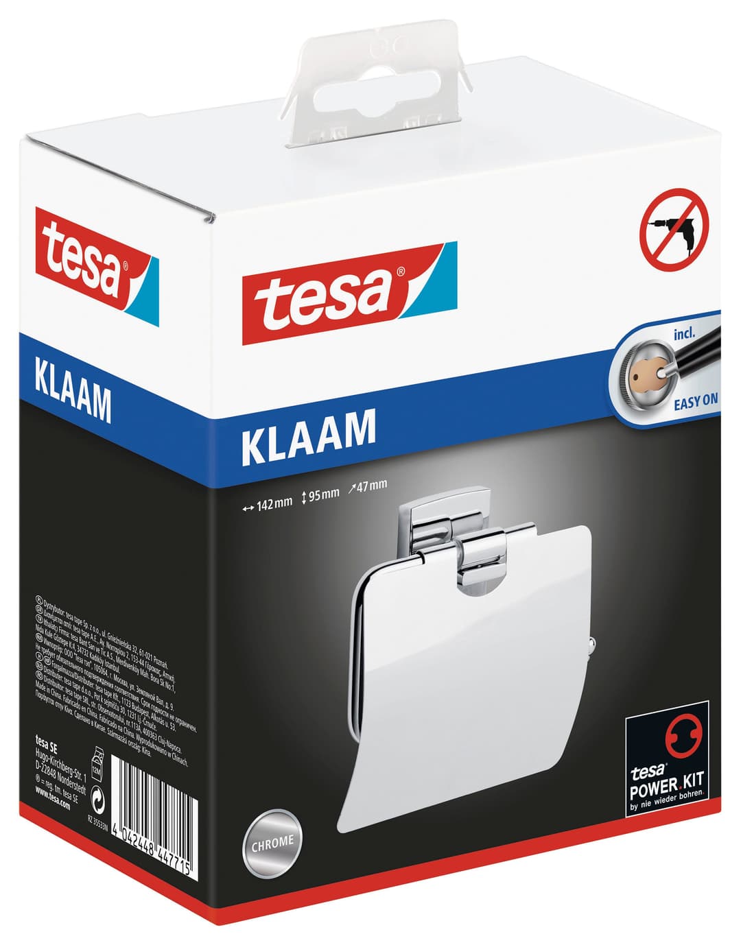tesa KLAAM Toilettenpapierhalter | Silber