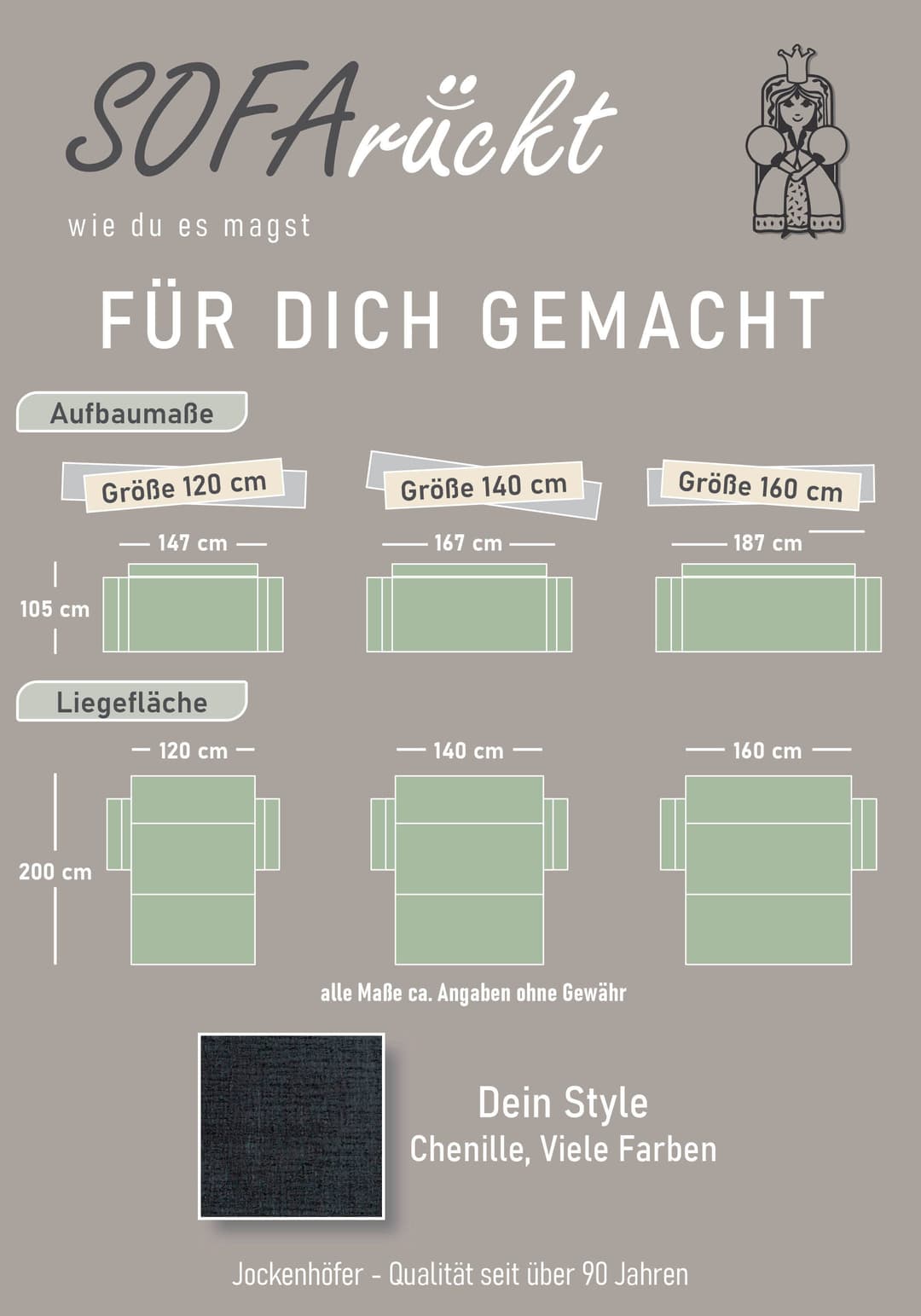 Jockenhöfer Gruppe Schlafsofa Leon | Grau