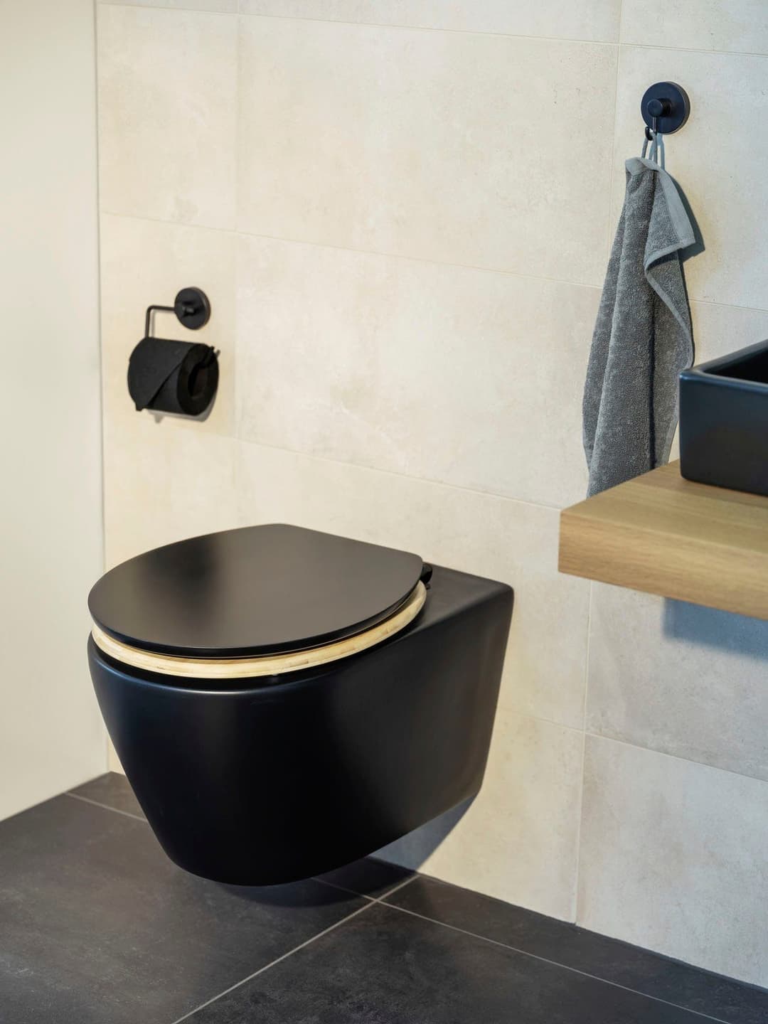 WENKO WC-Sitz Bambusa Black | Schwarz