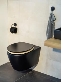 WENKO WC-Sitz Bambusa Black | Schwarz
