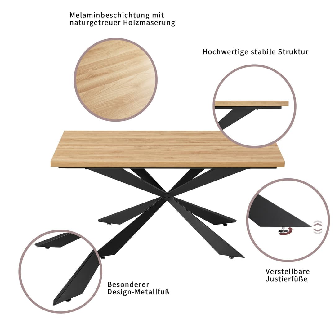 OTTO home Esstisch Cusey | Holztöne