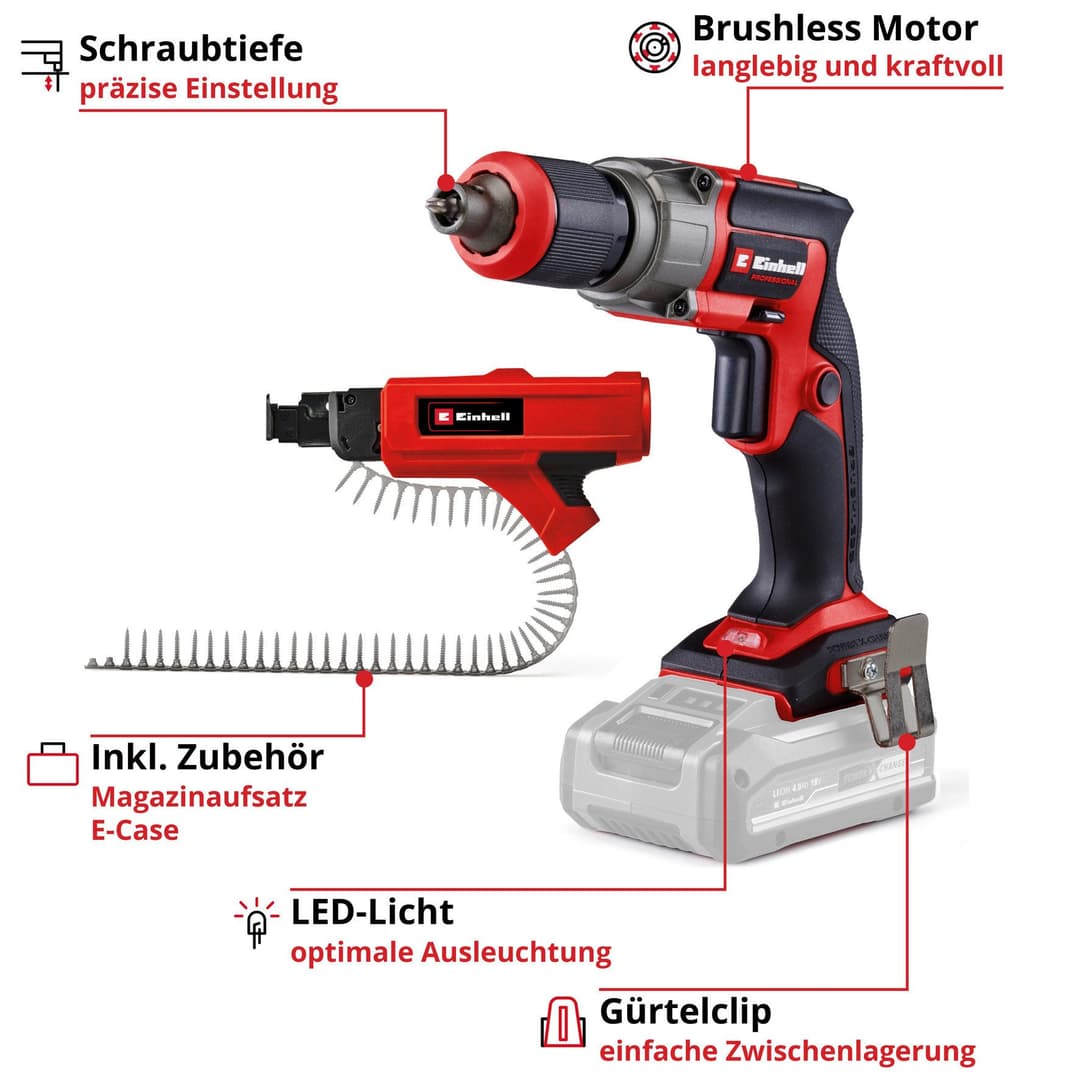 Einhell Akku-Trockenbauschrauber TP-DY 18 Li BL | Rot