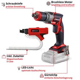 Einhell Akku-Trockenbauschrauber TP-DY 18 Li BL | Rot
