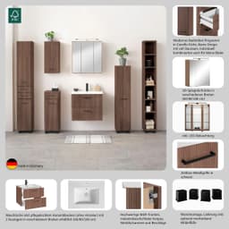 welltime Waschtisch Trento | Holztöne