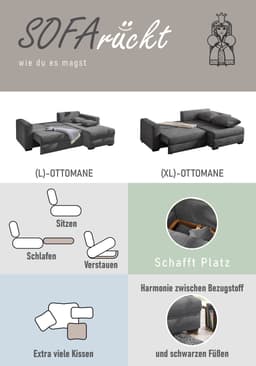 Jockenhöfer Gruppe Ecksofa Elmau L-Form | Beige