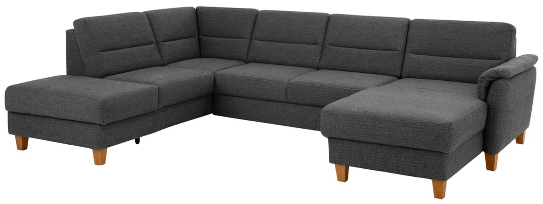 Home affaire Wohnlandschaft Palmera U-Form | Grau