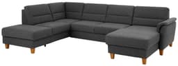 Home affaire Wohnlandschaft Palmera U-Form | Grau