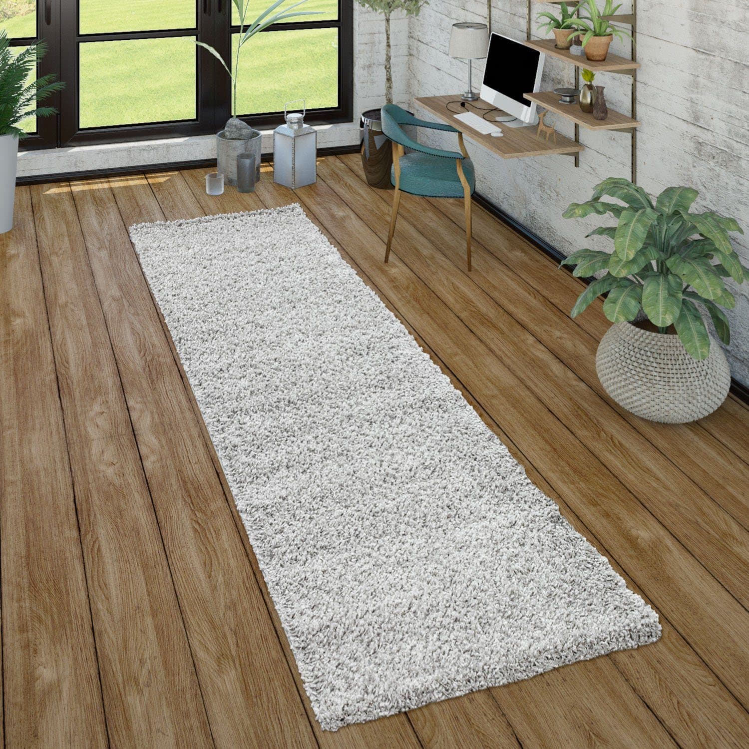 Paco Home Hochflor-Teppich Sky | Grau