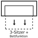 sit&more 3-Sitzer Safira | Grau 2