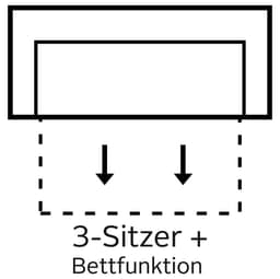 sit&more 3-Sitzer Safira | Grau
