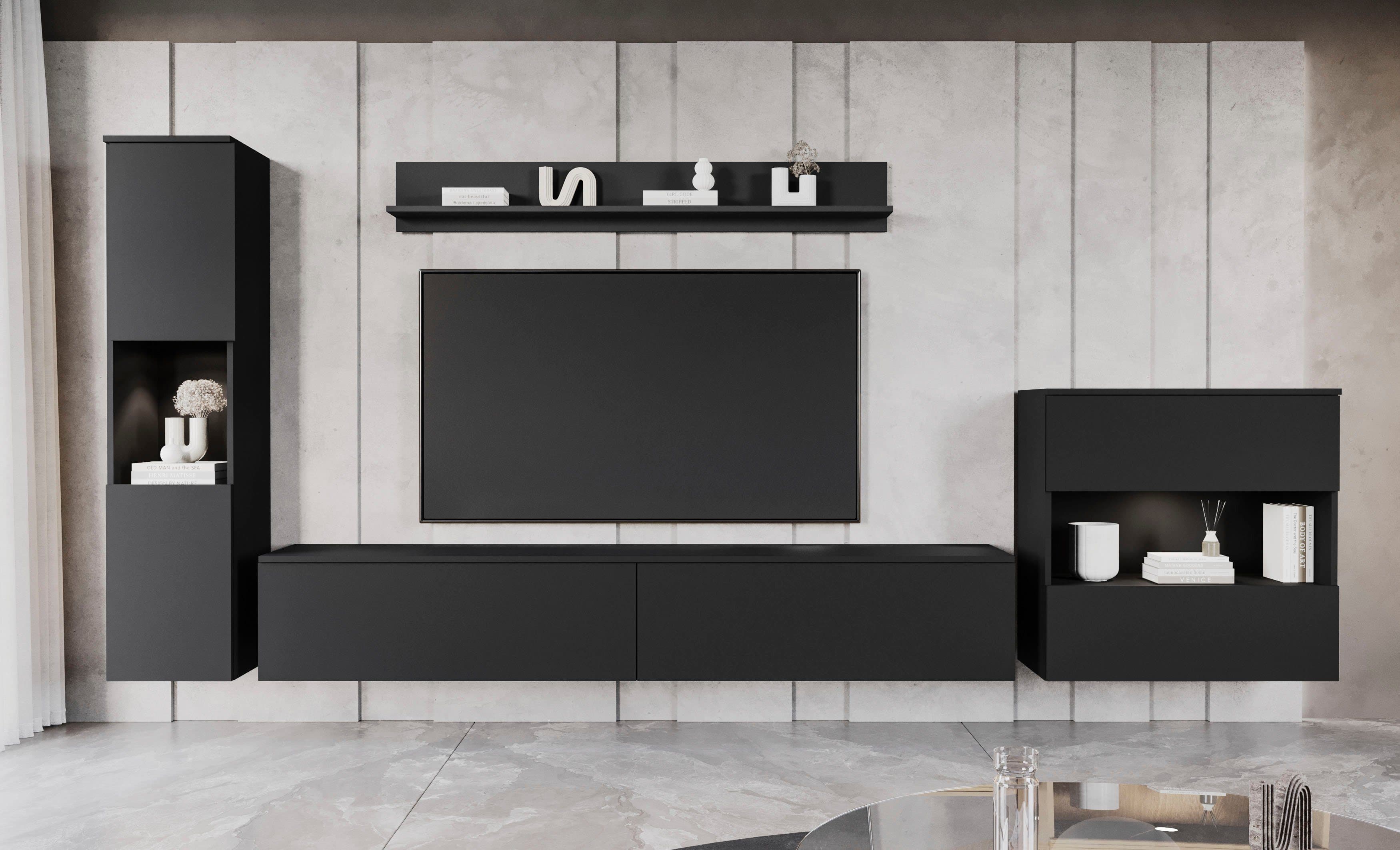 OTTO home Wohnwand PARIS | Schwarz