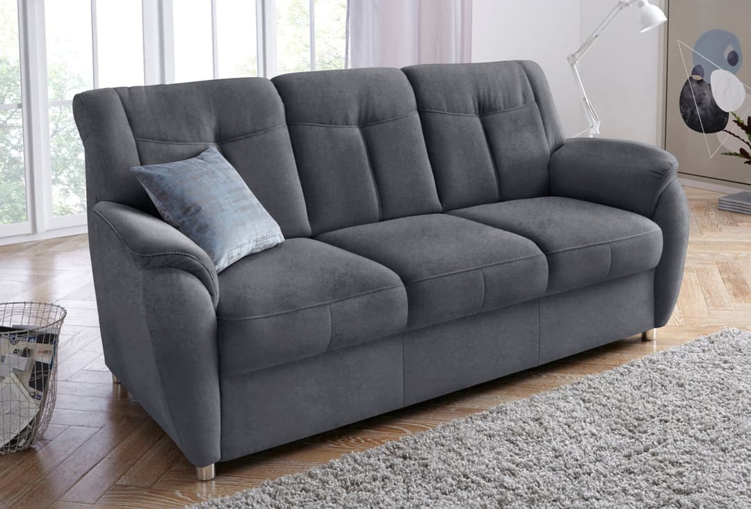sit&more 3-Sitzer Sonoma mit Federkern | Grau