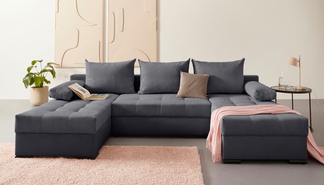 COLLECTION AB Wohnlandschaft Josy U-Form | Schwarz