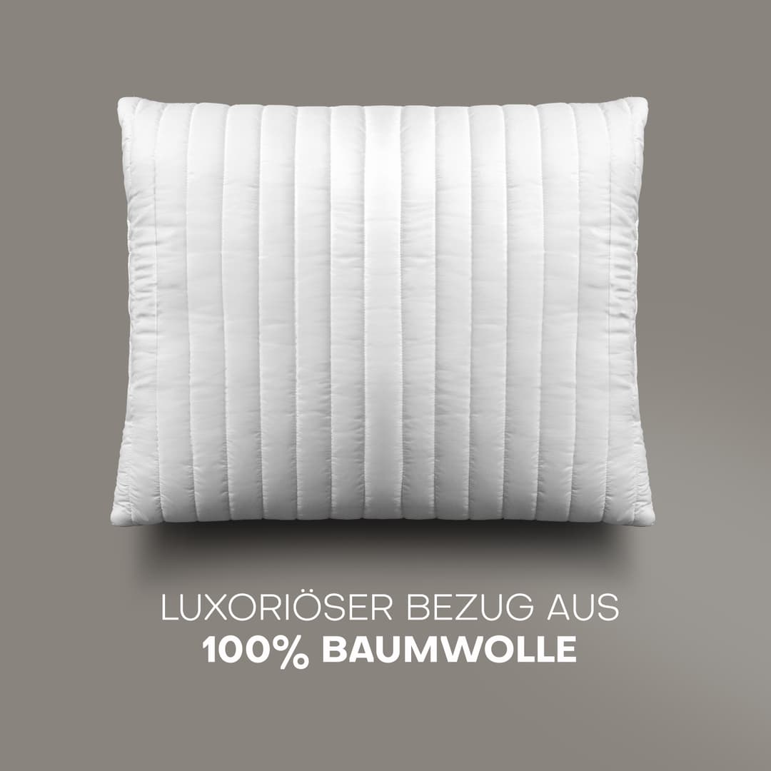 John Cotton Baumwollkissen Magicline | Weiß