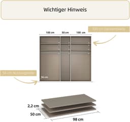 rauch Einlegeboden für Drehtürenschränke | Beige