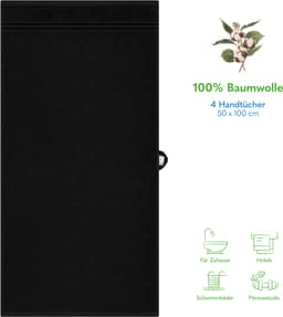 HAMMETEX Handtuch Set | Schwarz