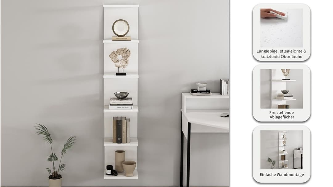 OTTO home Wandregal Moid | Weiß