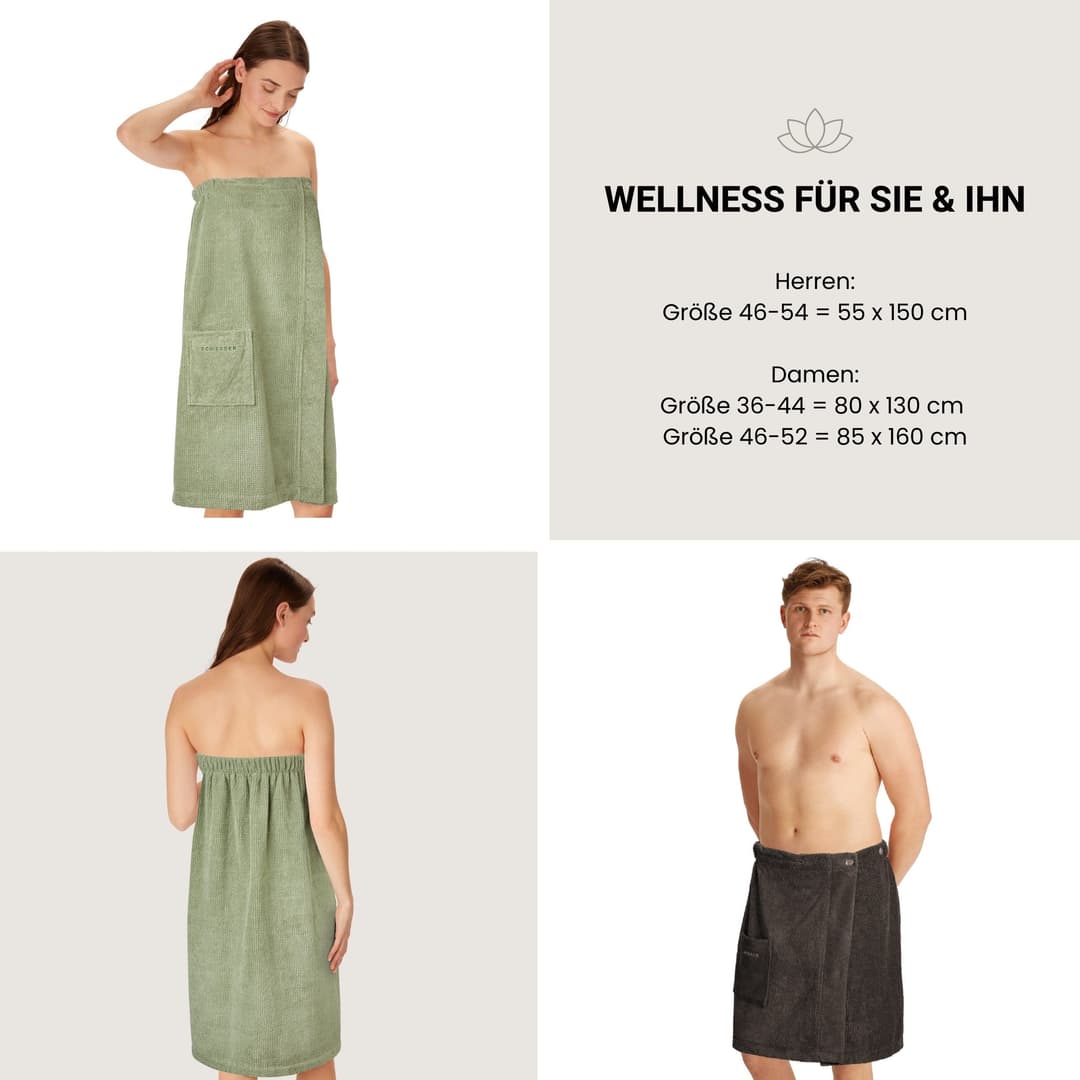 Schiesser Sarong Saunakilt Turin | Grün