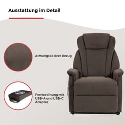 Duo Collection TV-Sessel Toronto XXL | Braun