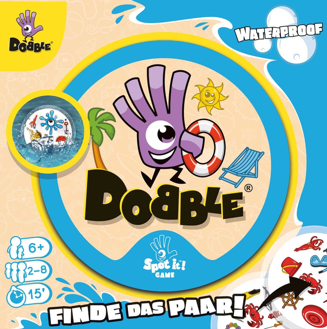 Asmodee Spiel Dobble Waterproof | Mehrfarbig