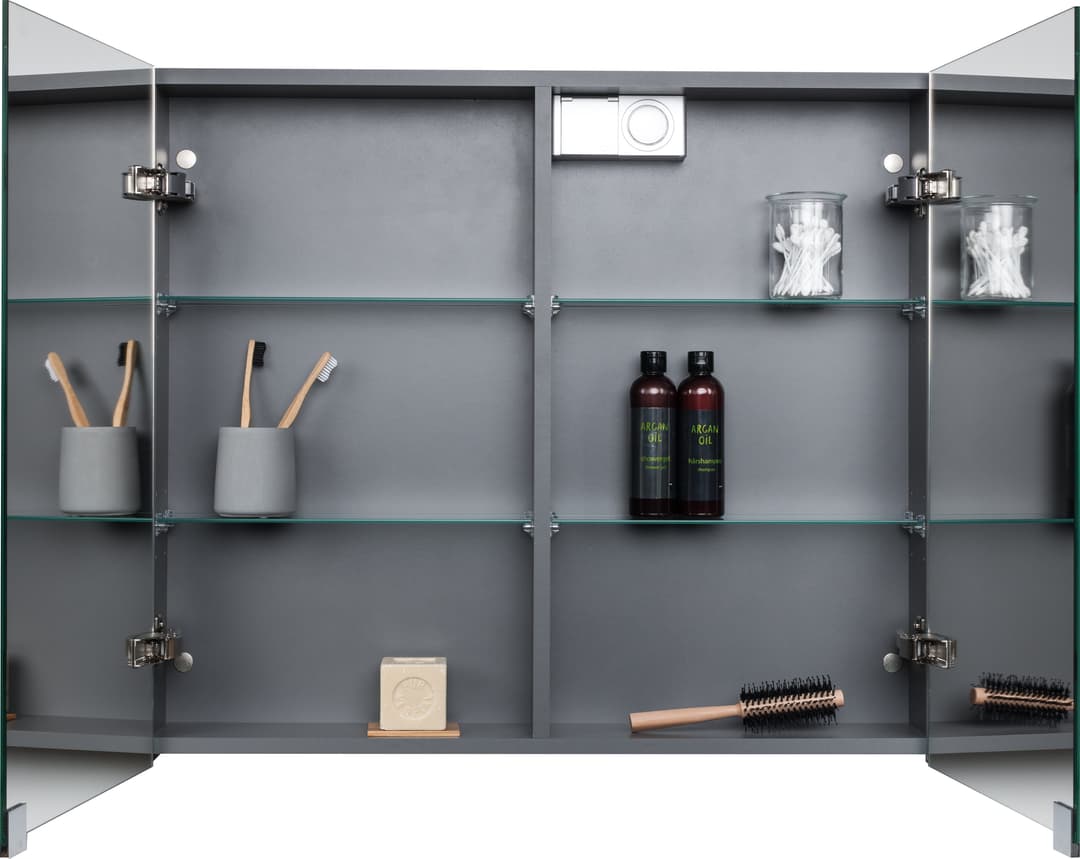 welltime Spiegelschrank Ahus | Silber