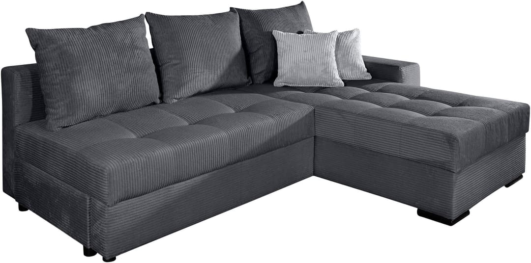COLLECTION AB Ecksofa Josy L-Form | Grau