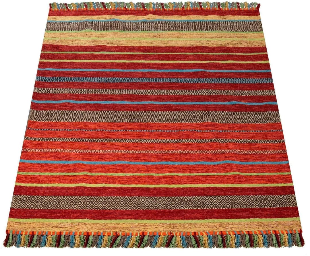 Paco Home Teppich Kilim 213 | Terrakotta