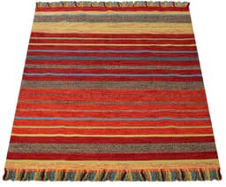 Paco Home Teppich Kilim 213 | Terrakotta