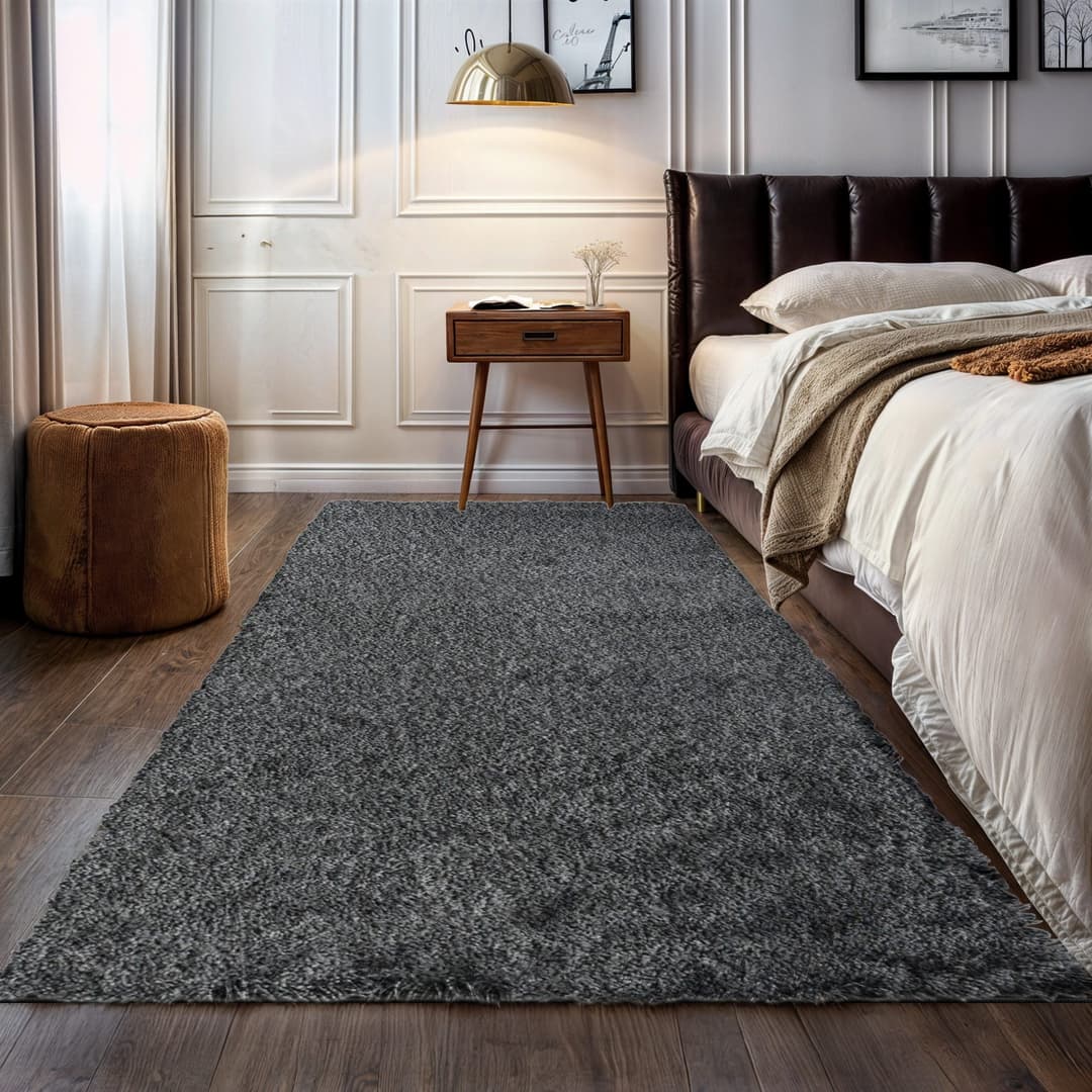 OTTO home Hochflor-Teppich Banji | Grau