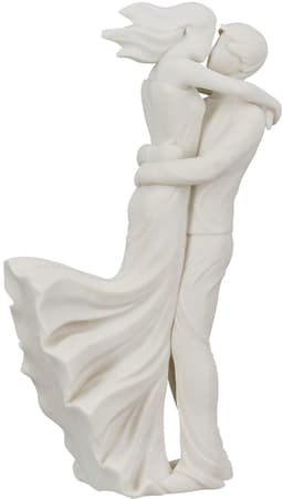 GILDE Dekofigur Paar Couple in the wind | Weiß