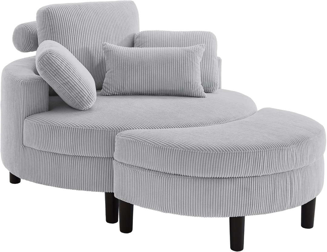 ATLANTIC home collection Loveseat Ravi | Grau