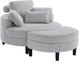 ATLANTIC home collection Loveseat Ravi | Grau