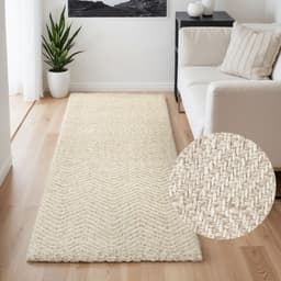 ELLE DECORATION Wollteppich Majoli | Beige