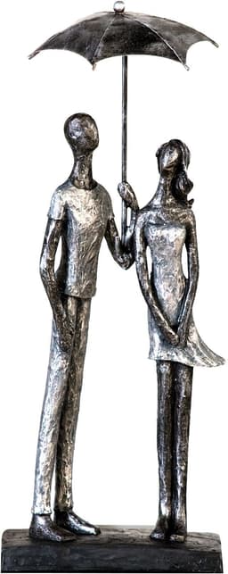 Casablanca by Gilde Dekofigur Skulptur Umbrella | Silber