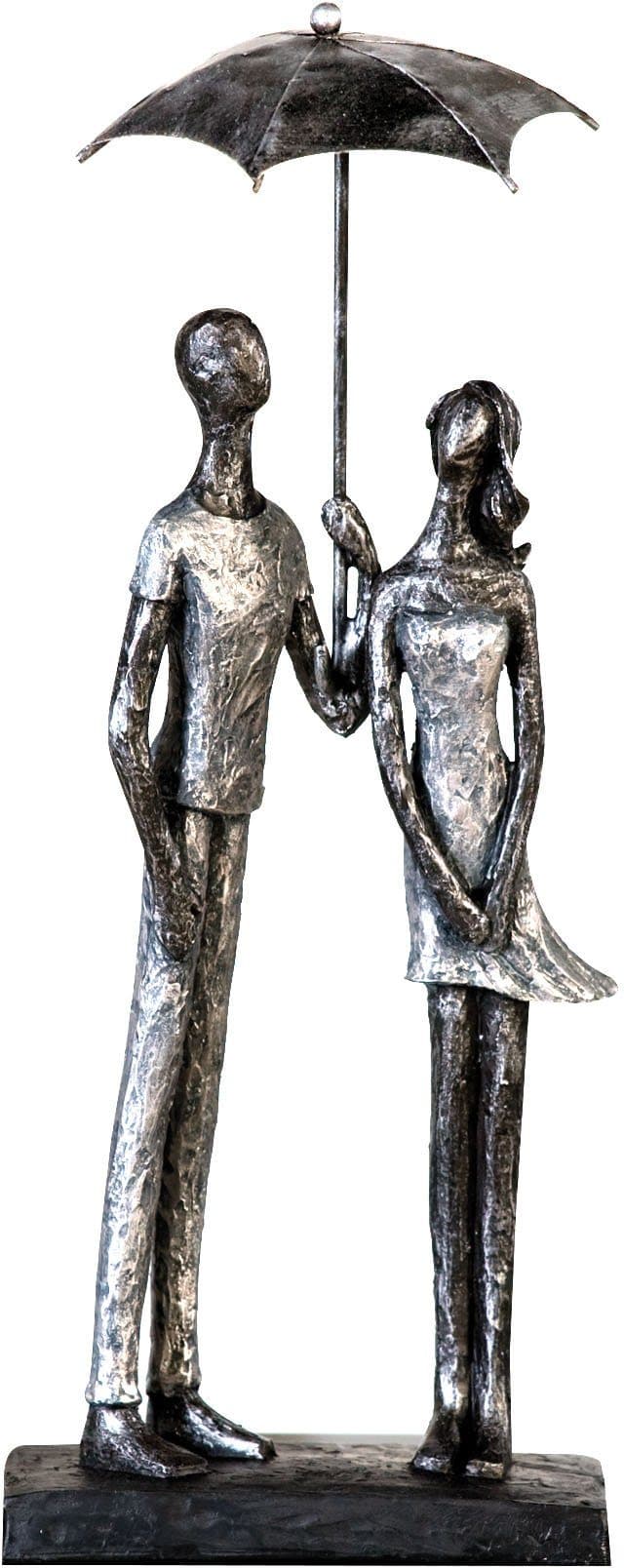Casablanca by Gilde Dekofigur Skulptur Umbrella | Silber