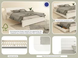 OTTO home Massivholzbett Antri | Weiß