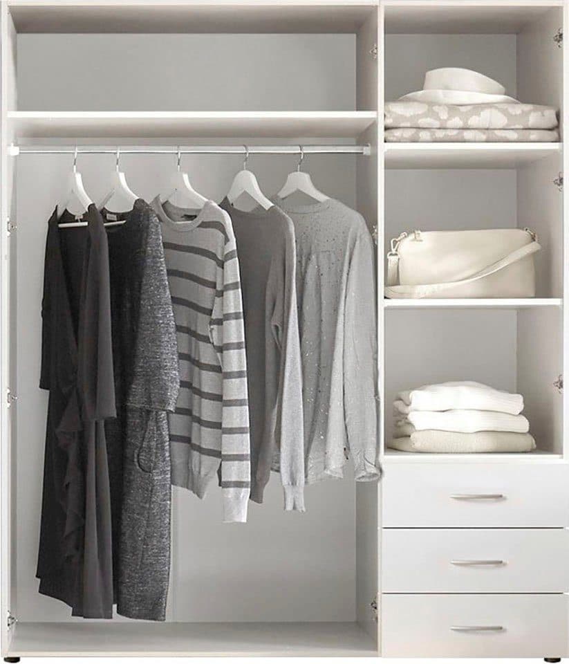 Schlafkontor Drehtürenschrank Harry | Weiß