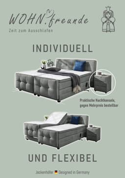 Jockenhöfer Gruppe Boxspringbett Paloma | Grau