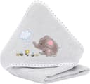Fillikid Kapuzenhandtuch mit Tiermotiv | Grau