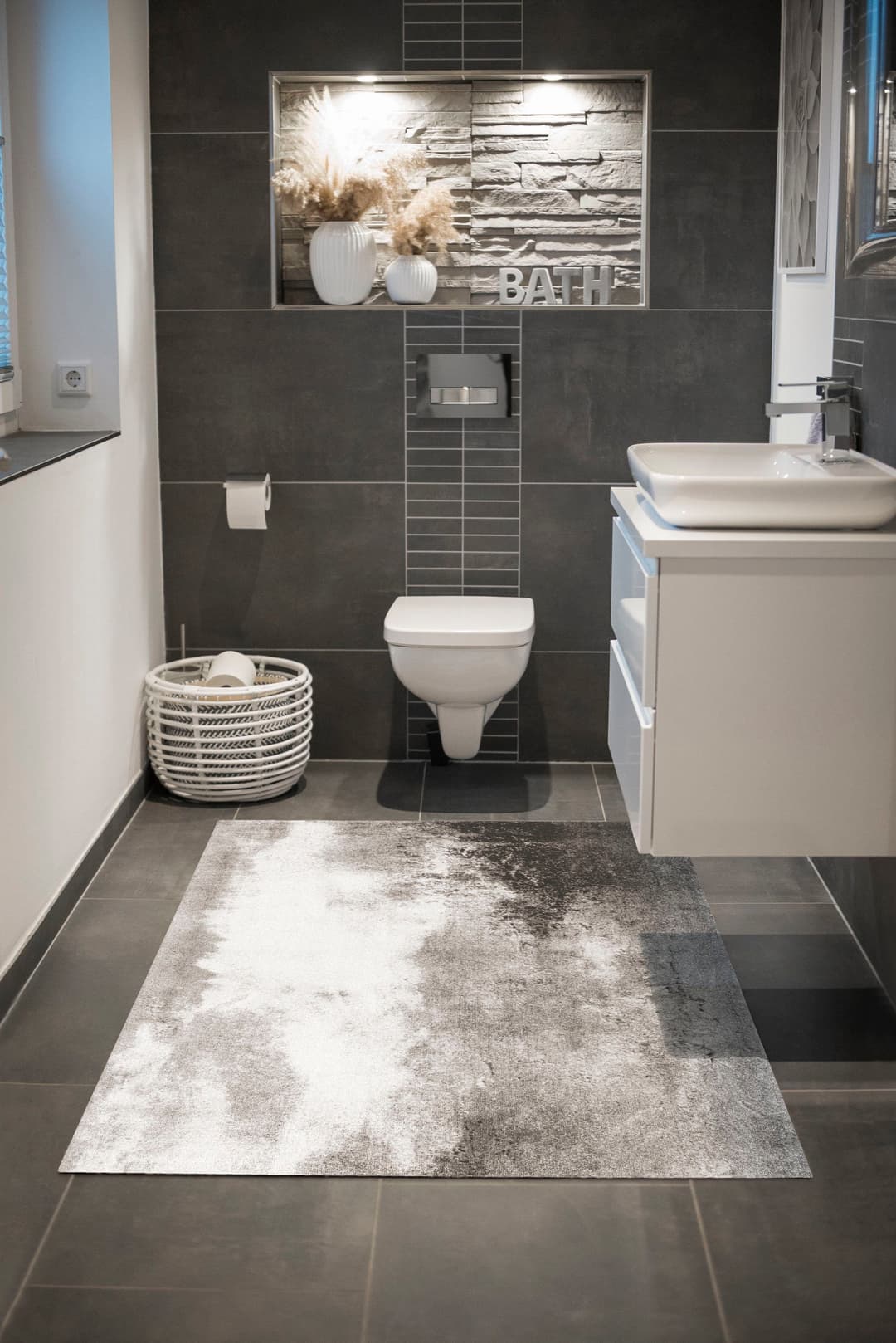 wash+dry by Kleen-Tex Teppich Aura | Grau