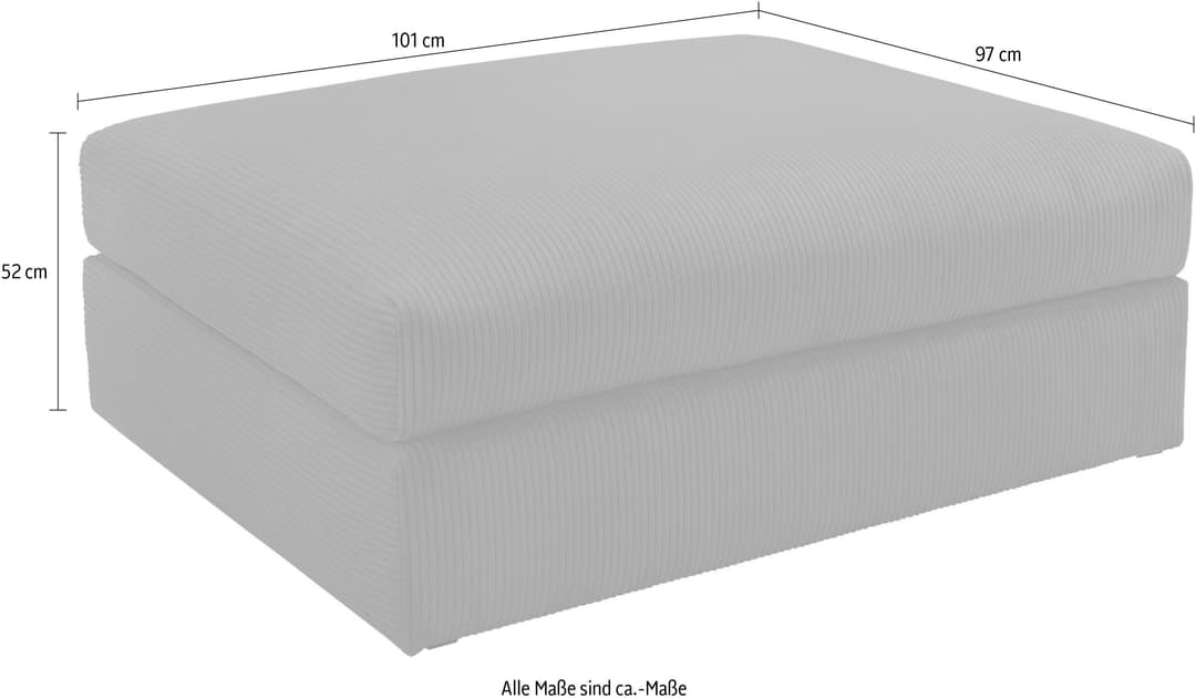 Home affaire Polsterhocker Soft&Cosy XL | Grün