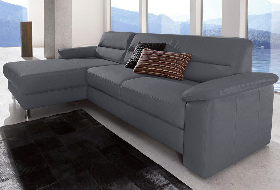 sit&more Ecksofa Ascara L-Form | Grau