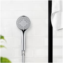 WENKO Handbrause Modell Basic Line Duschkopf Set | Silber