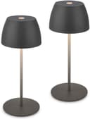 Briloner Leuchten Tischleuchte 2er Set LED | Schwarz