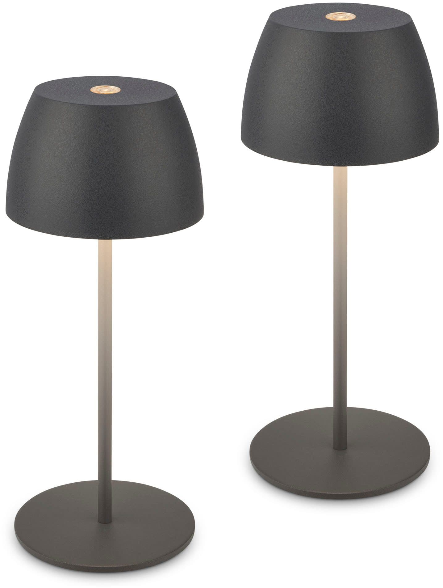 Briloner Leuchten Tischleuchte 2er Set LED | Schwarz