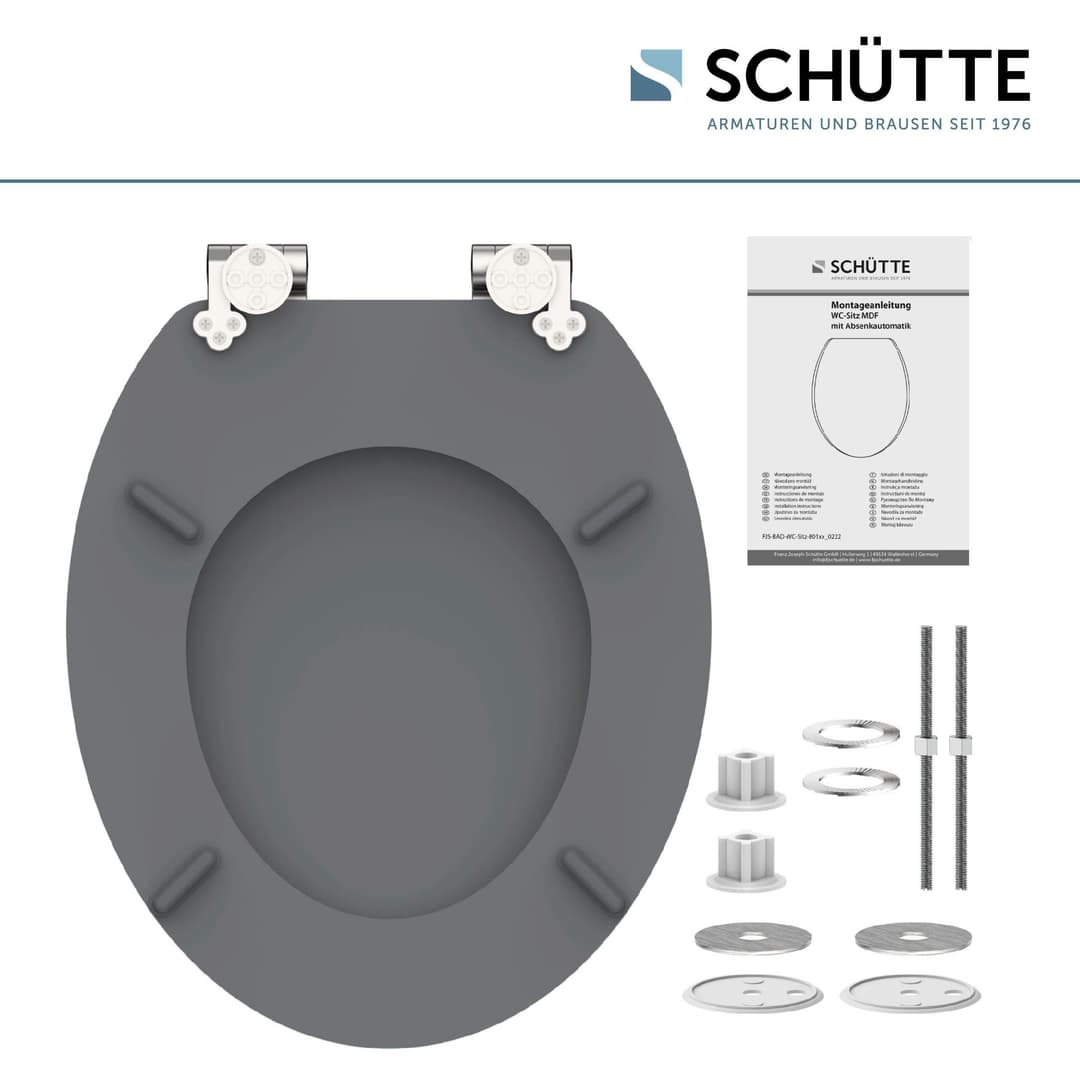 Schütte WC-Sitz SPIRIT GREY | Grau