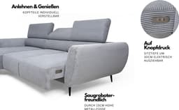 WERK2 Ecksofa Alisson | Grau