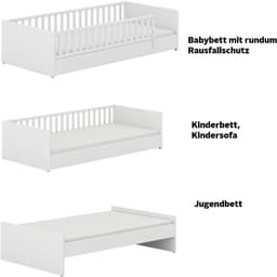 PAIDI LITTLE FLO Kinderbett | Schwarz