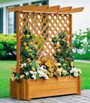 promadino Spalier, Pergola mit Pflanzkasten | Holztöne